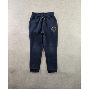 BOSS Hugo Boss Sweatpants Boys Size 8 Navy Stretch Drawstrings Logo Athleisure